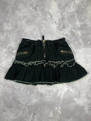 Винтажная мини-юбка Dolce&Gabbana Cargo с несколькими разъемами черная - Изображение 1 из 4