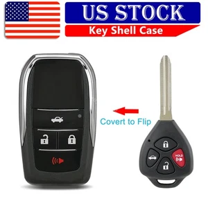 For 2007 2008 2009 2010 2011 Toyota Camry Corolla Upgrade Flip Car Key Fob SHELL - Picture 1 of 8