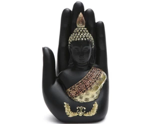 Meditation Hand Buddha Resin Statue Home Room Decor Religious Figurine Buddhism - Picture 1 of 4