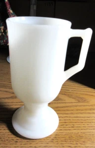 Vintage White Milk Glass Pedestal Footed Cup/Mug Hot Coco/ Irish Coffee - Picture 1 of 5