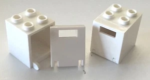 *NEW* 4 Sets Lego Container WHITE 2x2x2 and WHITE Door with Slot 4345 4346 - Picture 1 of 1