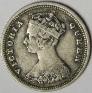 1892 Hong Kong 10 Cents Inv# 860 ~ Priced Right! - Picture 1 of 2