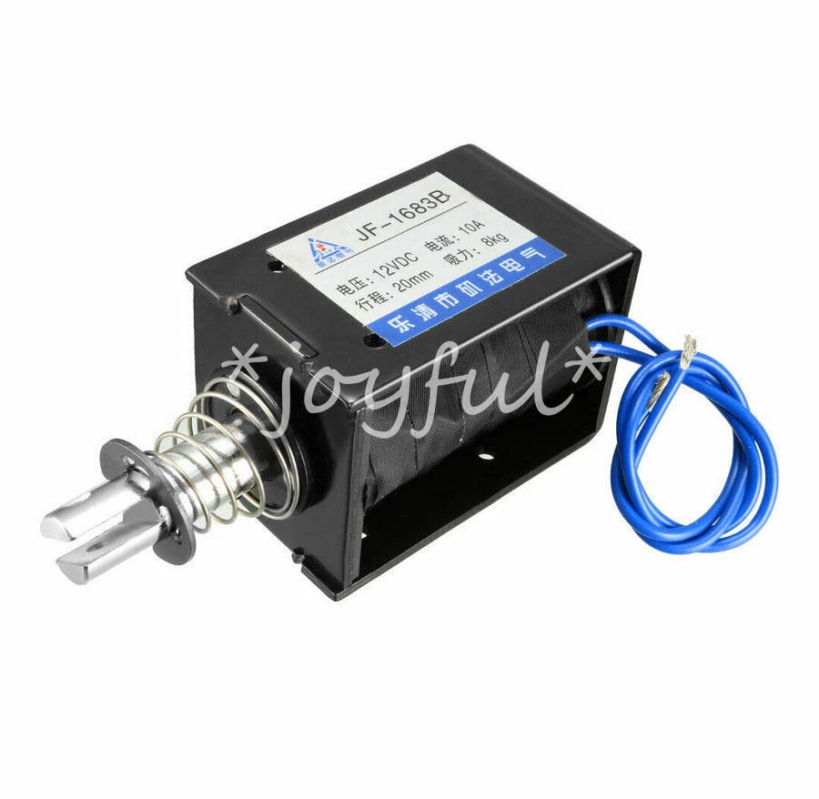 DC 12V 10A 120W 8KG 20mm Pull Push Type Linear Motion Solenoid Electromagnet - Image 1 of 1