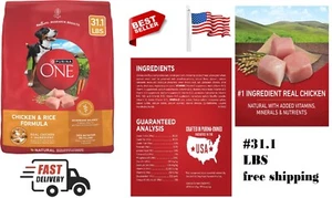 Purina ONE Chicken and Rice Formula Dry Dog Food 31.1 lbs. - Picture 1 of 6