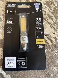 Feit LED E11 Candelabra Base Mini Light Bulb 35w Dimmable 35 NEW white E11 E 11 - Picture 1 of 2