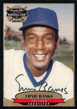 ERNIE BANKS 1996 Canadian Club Autograph & Promo Pack HOF Chicago Cubs w/COA