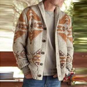 Chunky-Knit Cardigan Green Jumpers 
