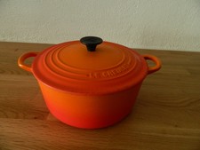 LE CREUSET cocotte ronde orange volcanique 22 cm