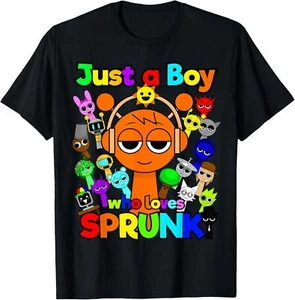 Sprunki boys Oren Just a boy who loves Sprunki T-Shirt Hoodie - Picture 1 of 18