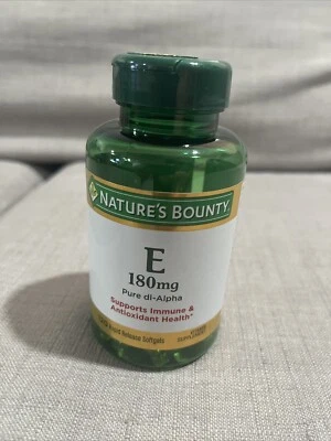 Nature's Bounty Vitamin E 180mg Pure DL-Alpha 120 Softgels Exp 10/2026 - Image 1 of 2