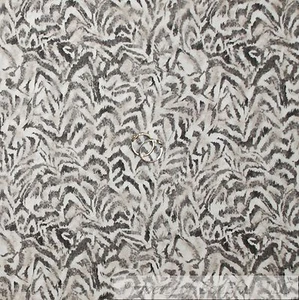 BonEful Fabric FQ Cotton Quilt VTG Gray White Wild Jungle Safari Skin Tone Tonal - Picture 1 of 7