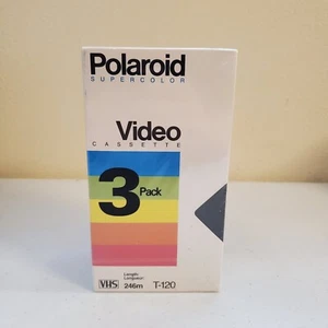 Vintage 2 Pack New Polaroid Supercolor Blank T-120 New Sealed VHS Tapes *Read* - Picture 1 of 6