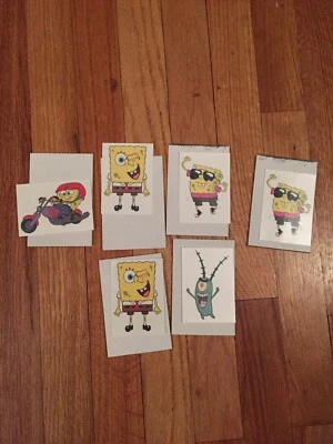 Nickelodeon Spongebob Sqaurepants - 6 Vending Machine Temporary Tattoos New! - Image 1 of 2