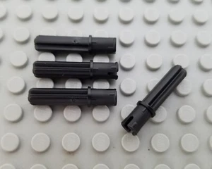 New LEGO Lot of 4 Black 3L Technic Friction Ridges Pin and 2L Axle - Picture 1 of 1