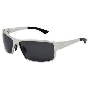 BluWater Alumination 1 Polarized Sunglasses Silver Aluminum Frame w/ Smoke Lens - Picture 1 of 5