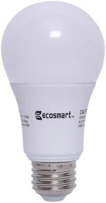 Ecosmart LED Light Bulb A7A19A60WESD01 Soft White 2700K 800 Lumens 8.5W - Image 1 of 4