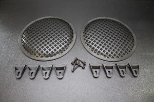 (2) 18 INCH STEEL SPEAKER SUBWOOFER GRILL MESH COVER W/ CLIPS SCREWS GLKT-18 - Picture 1 of 2