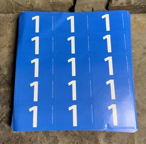 Numbers & Letters Stickers. 2 Pages Of 1-55 & A-Z. - Picture 1 of 12