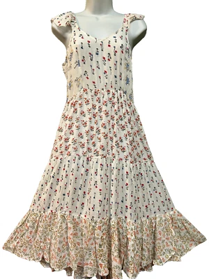 Nuevo con etiquetas VESTIDO HILOS SAGRADOS floral bohemio funky hippie rayón nivel M Envío gratuito Foto 1 de 4
