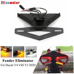 Tail Tidy Fender Eliminator W/ LED Turn Signals Light For Ducati V4 V4 S 2020-22 - Picture 1 of 11