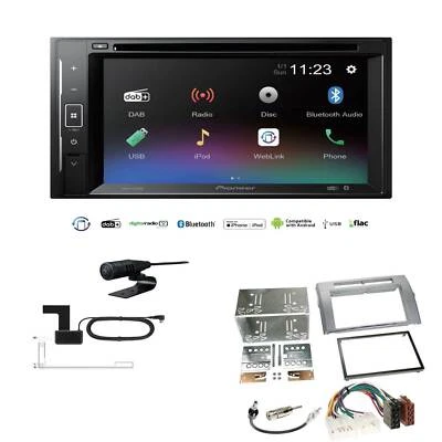 Pioneer Autoradio 2-DIN Bluetooth DVD DAB für Toyota Corolla Verso silber - Bild 1 von 4