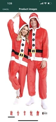 HSCTEK- Santa Bodysuit Adult Costume Teen - Small - Image 1 of 4