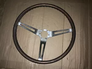 ORIGINAL OEM GM 1965-1966 Corvette Wood Grain Steering Wheel Camaro Impala 427 - Foto 1 di 12
