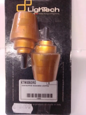 TERMINALI MANUBRIO ORO HONDA TUTTI I MOD KTM006ORO LIGHTECH - Immagine 1 di 3