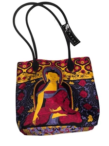 Buddha Quan Yin Coated Silk Tote Bag NEW! - Picture 1 of 11