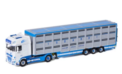 WSI for DAF XF SUPER SPACE CAB MY2017 4X2 LIVE STOCK TRAILER ISOARDI 1/50 Model - Image 1 of 3