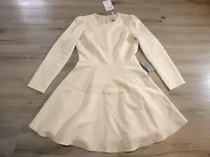 Mini Abito Gal Meets Glam Manica Lunga Taglia 8 Crema Nuovo Con Etichette Nuovo Con Etichetta - Foto 1 di 14