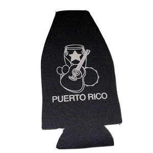 Puerto Rico Beer Sleeve Cooler Holder with Zipper. Neoprene Insulated - Picture 1 of 6