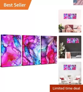 Elegant Marble Texture Canvas Art - Colorful Abstract Decor for Living Spaces - Picture 1 of 8