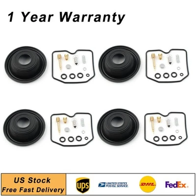 Kit de reconstrucción de carburador de 4 juegos para Kawasaki ZX600A Ninja 600R 1985-1987 Foto 1 de 4