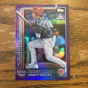 2025 Topps Pro Debut Baseball PPD-88 Carter Mathison Purple Foil 265/299 - Bild 1 von 2
