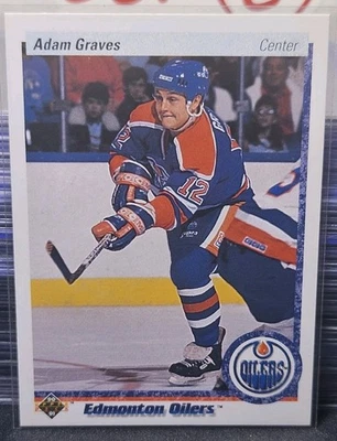 90-91 Upper Deck Adam Graves Rookie 🚨🚨🚨 Edmonton Oilers  - Image 1 of 2