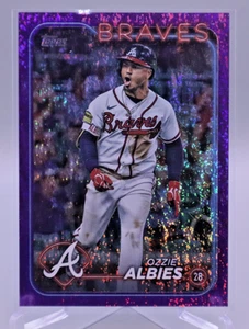 Ozzie Albies 2024 Topps Purple Foil Atlanta Braves 741/799 K189 - Picture 1 of 2
