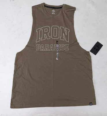 Under Armour Project Rock Iron Mountain 1389902 251 hombre tanque marrón nuevo Foto 1 de 3