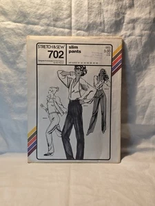 Stretch & Sew Pattern UNCUT #702 Vintage Misses Slim Pants 1970s - Picture 1 of 3