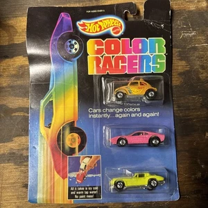 Hot Wheels 1987 Color Racers - Blazin Bug, Ferrari, Corvette  Unopened - Picture 1 of 4