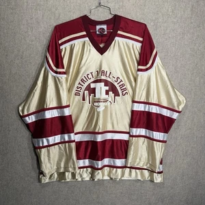Hecho en EE. UU. Minnesota Hockey All Star De Colección K1 Camiseta de Hockey Roja/Dorada Talla XL - Imagen 1 de 15