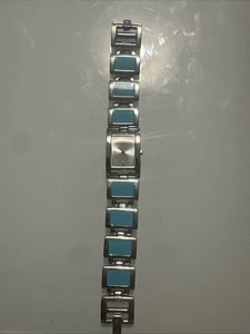 guess uhr türkis und silberfarben Band Vintage  - Bild 1 von 3