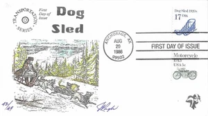 1986 FDC, #2135, 17c Dog Sled, Pugh Cachets - Picture 1 of 2