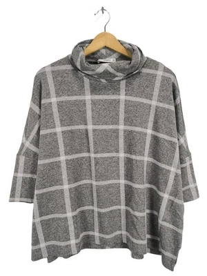 MANGO SUIT Jersey holgados Mujeres Jersey Talla EU 38 gris claro-blanco - Imagen 1 de 4