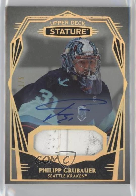 2022-23 Upper Deck Stature Design Variant /5 Philipp Grubauer #85 Patch Auto - Image 1 of 2