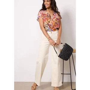 NWT Kut From The Kloth Jodi High Rise Wide Leg Jeans -Ecru Size 2 Reg Price $104 - Picture 1 of 10