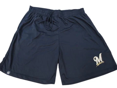 New Milwaukee Brewers Mens Sizes 3XL-4XL Majestic Navy Shorts Cover