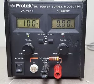 Protek DC Power Supply 0 – 18VDC 1Amp Model 1801 - Picture 1 of 9