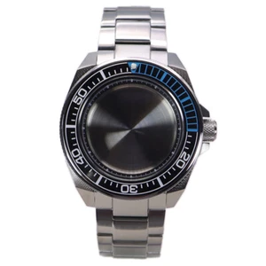 Silver Seiko Samurai Watch Case 904 strap Sapphire For NH35 Movement 28.5mm Dial - Picture 1 of 18