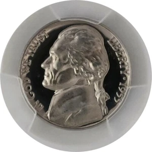 ONE OF PR67CAM 1955 JEFFERSON NICKEL PCGS GRADED CAMEO PROOF P-MINT EXACT COIN - Picture 1 of 4